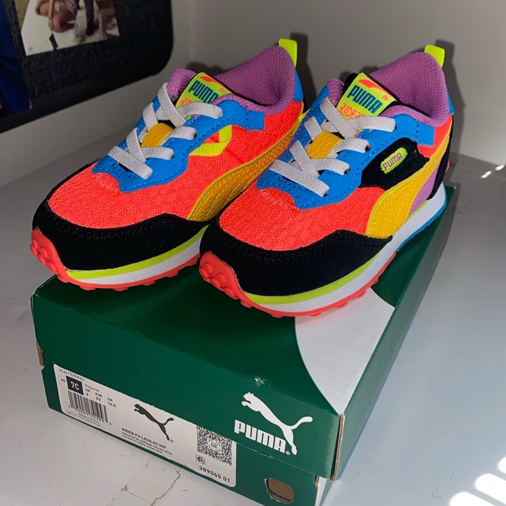 Puma Toddler Boys Rider Fv Lava Sneakers Shoes Casual - Orange